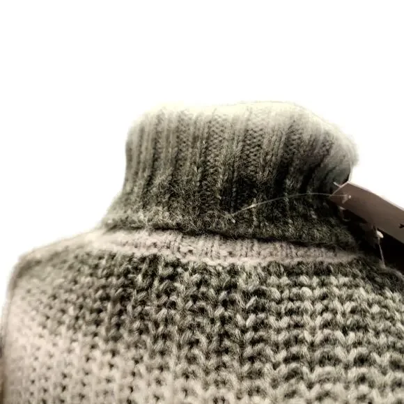 TOPMAN NWT Turtleneck Wool Blend Sweater Ombre Gray Small - Picture 5 of 10
